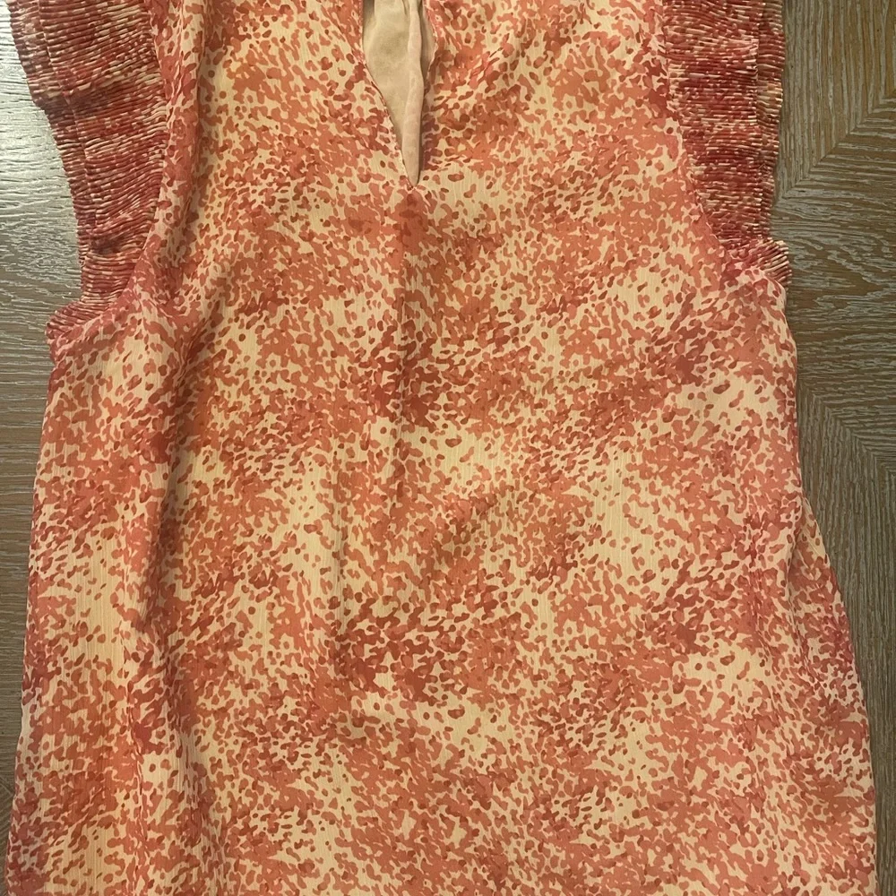 Express Orange Ruffle Blouse - Picture 4 of 7